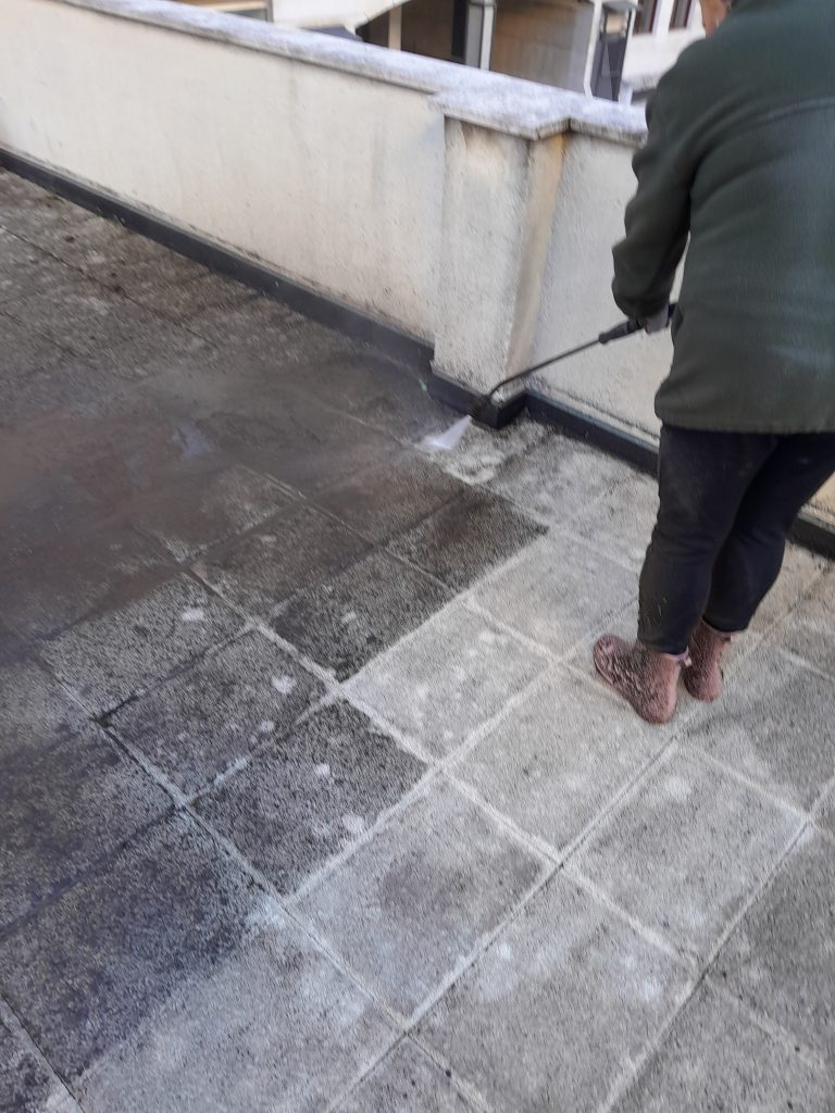 limpieza de moho en terrazas y patios