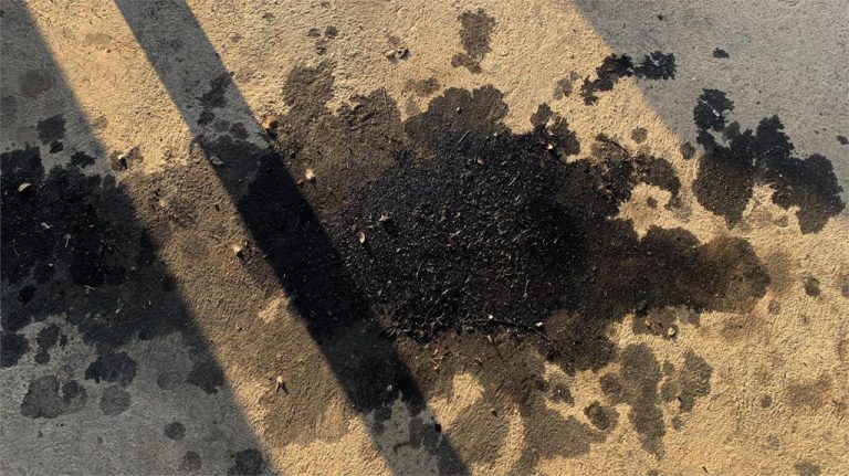 Limpieza manchas de aceite en suelos de exterior . Limpiezas Norma